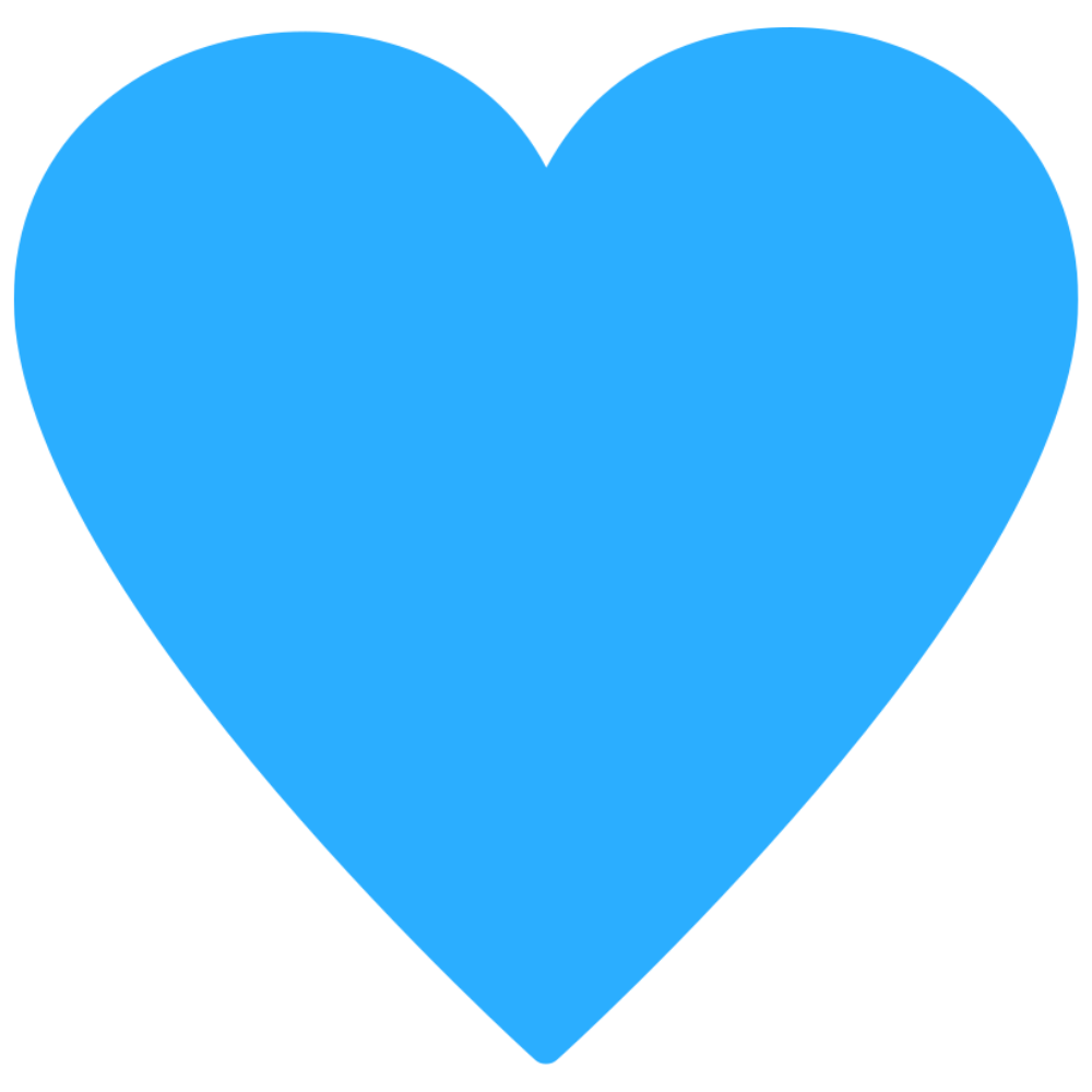 Blue hear icon